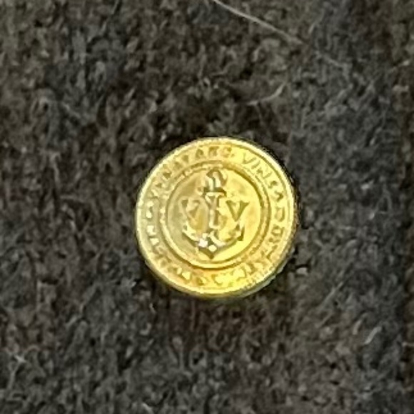 VINEYARD VINES NWT Sweater Knit Lady Jacket Gold Logo Buttons Boxy Fit Preppy - Picture 3 of 12